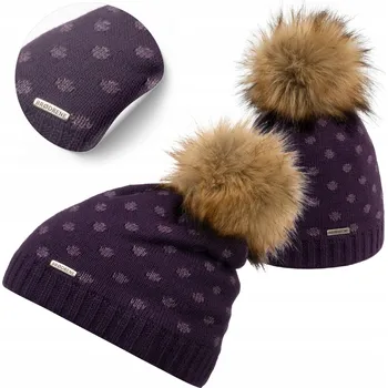 Čepice Zimní čepice Brødrene fialová, univerzální velikost