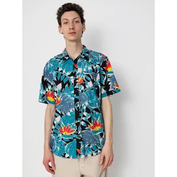 Pánská košile Volcom Leaf Pit Floral (black) L, modrá