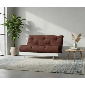 Pohovka Rozkládací pohovka Roots White and Brown 140x200 cm