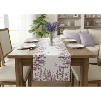 ubrus Vzorovaný ubrus - běhoun na stůl LAVENDA 40x180 cm Mybesthome