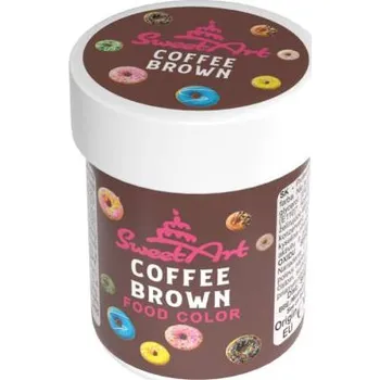 Potravinářské barvivo Gelová barva Sweet Art - Coffee Brown