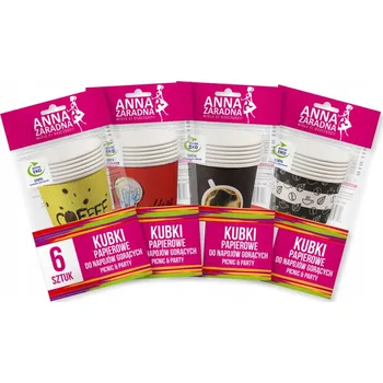 Jednorázové nádobí Jednorázové kelímky Anna Zaradna 280 ml papírové 6 kusů