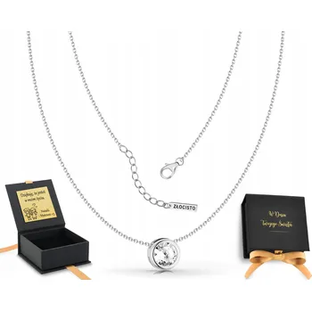 Náhrdelník Stříbrný řetízek s přívěskem zirkon v osazení, dámský náhrdelník 925