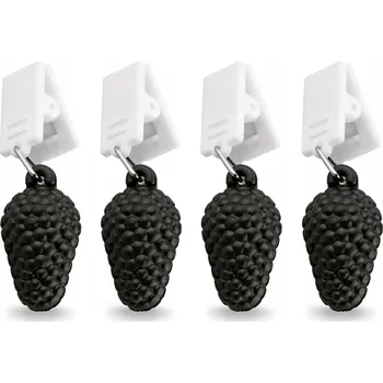 Prostěradlo Závaží na ubrus Tadar 4 ks bílo-černé