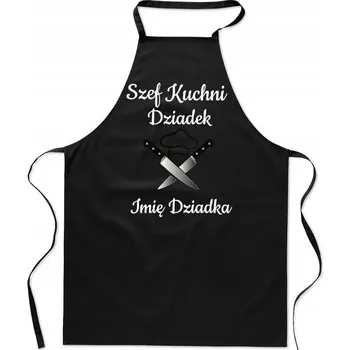 Kuchyňská zástěra Kuchyňská zástěra Šéfkuchař Dědeček + Jméno Dědečka Dárek Den Dědečka