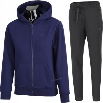 Dámská mikina 4F ZATEPLENÁ DÁMSKÁ TEPLÁKOVKA BAVLNA KOMPLET MIKINA A KALHOTY / vel S