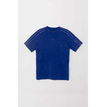 Chlapecké tričko Dětské bavlněné tričko adidas IS4648 modrá 55C, vel. 176