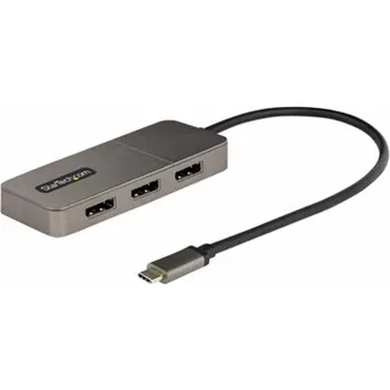 USB hub StarTech.com USB-C to Triple DisplayPort 1.4 MST Hub, 4K 60Hz, 1ft (30cm) Cable, USB Type-C Multi Monitor Adapter for Laptop, DP 1.4 Multi-Stream Transport Hub, DisplayPort Splitter - MST Triple Monit