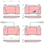 Sada brzdových destiček, kotoučová brzda LUCAS GDB1363