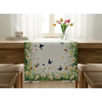 ubrus Vzorovaný ubrus - běhoun na stůl SPRING BUTTERFLY 50x100 cm Mybesthome