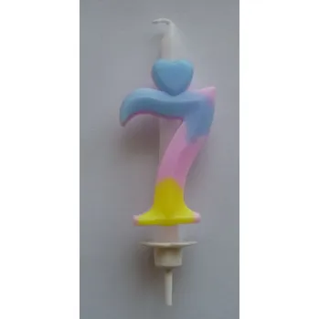 Dortová svíčka Svíčka duhová číslice 7 – 10,5 cm