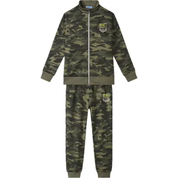 Sportovní oblečení CHLAPECKÁ TEPLÁKOVÁ SOUPRAVA maskáčová khaki Kugo JK9531