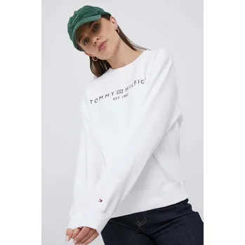 Dámská mikina Mikina Tommy Hilfiger WW0WW39791 bílá 00X, vel. L