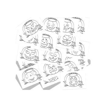 DÝNĚ STRAŠIDLO - omalovánky 21 motivů - A3 297 x 420 mm / 220 g - akvarelový karton/čtvrtka