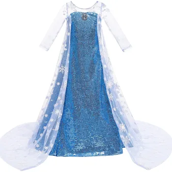 Dívčí šaty Luxusní šaty - Elza z Frozen Velikost: 120 - (122/128)