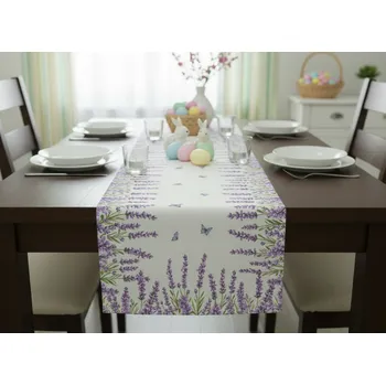 ubrus Vzorovaný ubrus - běhoun na stůl LAVENDA 40x220 cm Mybesthome