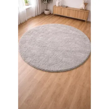 Koberec Kusový koberec Ayyildiz Fluffy Shaggy 3500 beige kruh - 200x200 (průměr) kruh cm