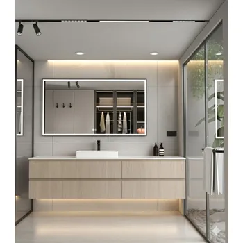 Zrcadlo Erga Samira, LED zrcadlo 140x80cm v černém rámu, 3335 lm, 3 barvy světla, přední/zadní osvětlení, ERG-V01-SAMIRA-1480-BK