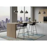 Barová židle Tina - černá ekokůže - sada 2ks