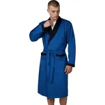 Pánský modrý bavlněný župan C-Lemon Barva: Modrá, Velikost: XL