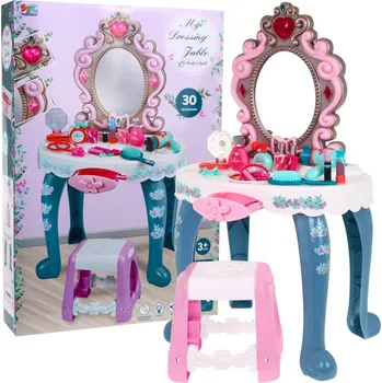 dětský toaletní stolek Mamido Dětský kosmetický stolek s vybavením modrý