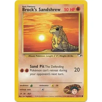 Karetní hra Pokémon GH 072/132 Brock's Sandshrew - Gym Heroes Stav: Excellent