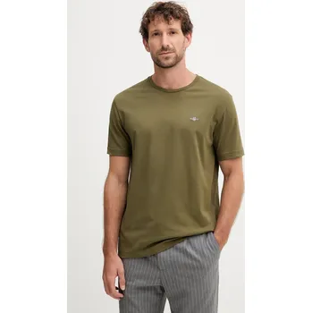 Pánské tričko Bavlněné tričko Gant 2003184 zelená 78X, vel. M