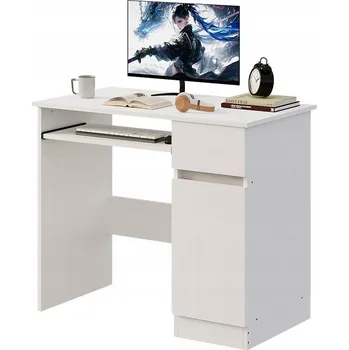 Psací stůl Obdélníkový psací stůl Rebiko 90 x 50 x 75 cm bílý