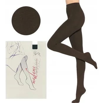 Dámské punčochy GATTA Punčocháče dámské krycí bavlněné 100 DEN Madame w.01 hnědé 158/