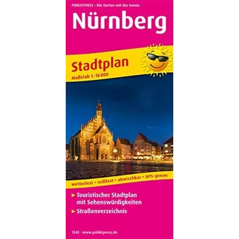 Nürnberg. Stadtplan 1:16 000 Kolektiv autorů (Plán města Norimberk 1:16 000)