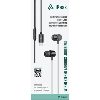 Sluchátka iPeax Lightning 05560903 černá