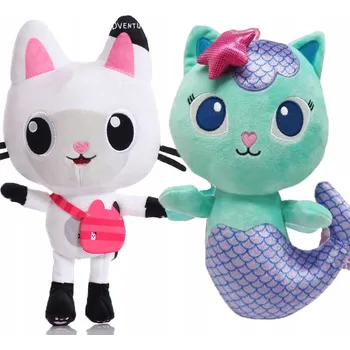 plyšák Gábinin Kouzelný Domek sada 2 velkých plyšáků Mořská kočka a Kocourek Panda