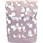 Starofialový dámský městský batoh s květinami Nixie