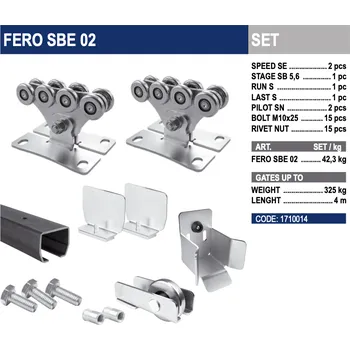 CAIS KIT FERO SBE 02 sada pro samonosnou bránu do 4m průjezdu, váha 325kg