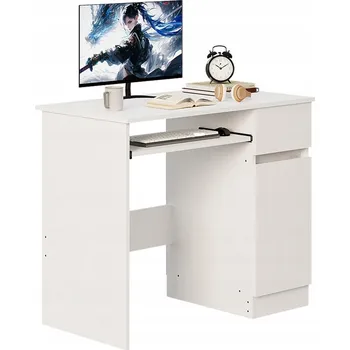 Psací stůl Obdélníkový psací stůl Muvu 90 x 50 x 75 cm bílý