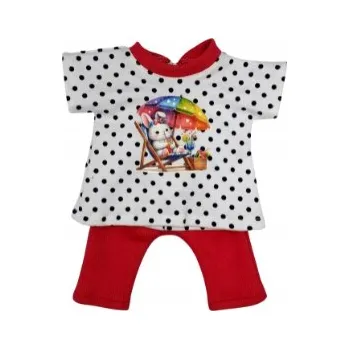 Doplněk pro panenku Tunika s aplikací + legíny pro panenku 36-38 cm