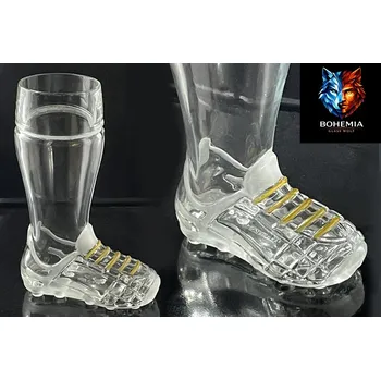 Sklenice BOHEMIA GLASS WOLF - ORIGINÁLNÍ PŮLLITR - S NÁPISEM NA PŘÁNÍ - BEZ ALKOHOLU