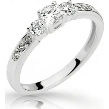 Prsten ŠPERKY-NM, Dámský zlatý prsten v bílém zlatě 1864 Velikost prstenu: 60