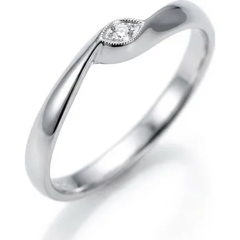 Prsten ŠPERKY-NM, Zlatý prsten s diamantem 507 bílé zlato Barva zlata: bílá, Velikost prstenu: 54
