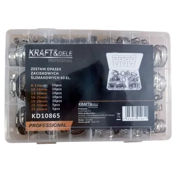 Kraft-Dele Profesionální sada šnekových stahovacích pásků 60 ks KD10865