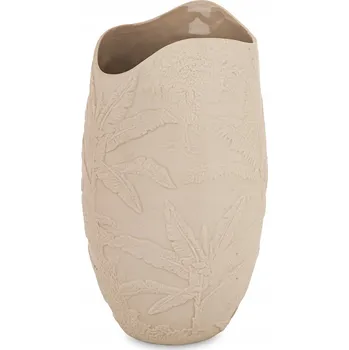 Váza Elegantní váza Flakon Porcelánová Béžová 26 cm Přírodní Styl Dekorace