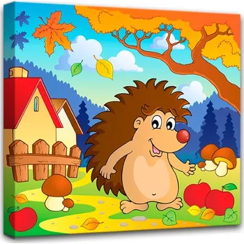 Obraz PLÁTNO DĚTSKÉ 40x40 - Ježek / Obrázek