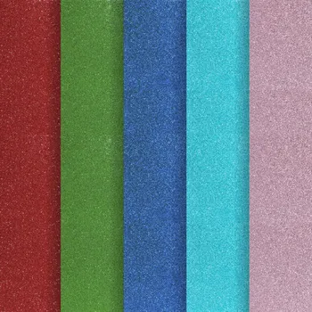 Barevný papír Brokátový karton Modrý A4 balení 5 ks, 210 g/m2