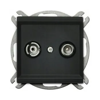 Elektrická zásuvka Anténní zásuvka nástěnná Ospel černá