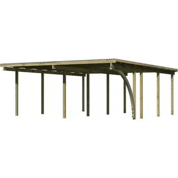 Přístřešek na auto Lanit Plast Carport Eco 2B Dekorhome 563 x 676 x 229 cm