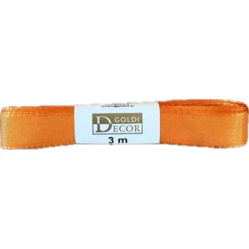 Stuha Stuha taftová SPICY ORANGE oranžová 15mm x 3m (6,-Kč/m) (Stuha taftová, barva oranžová, oboustranná, tkaním zesílené okraje, skládaná)