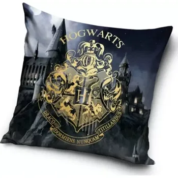 Dekorativní polštářek Carbotex Polštářek Harry Potter Erb Bradavické školy 40 x 40 cm