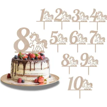 Dortová svíčka Dortový zápich Číslovka s poníkem 4