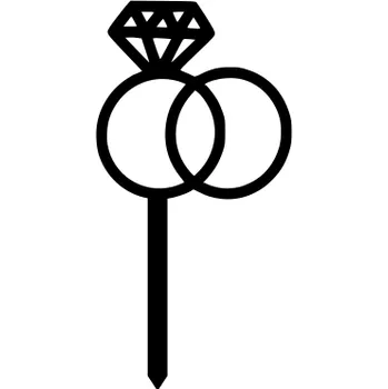 Zahradní dekorace Cupcake zápich Silueta prstenů