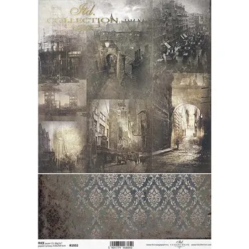 Umělecký papír Rýžový papír na decoupage ITD - Tajemno, stará města, fantasy - R1932